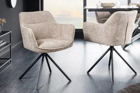 Set de 2 scaune pivotante Verona, sampanie bej