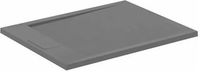 Cadita de dus dreptunghiulara Ideal Standard i.life Ultra Flat S gri asfaltic 90x70 cm
