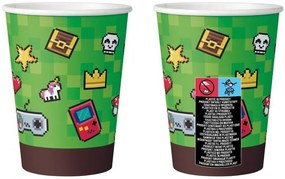 Gamer Game On Set Pahare de hârtie 6 buc. 200 ml