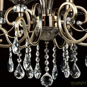 Candelabru elegant design clasic cu 6 brate Grace bronz MYRC247-PL-06-R