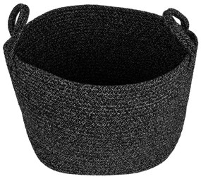TEMPO-KONDELA TIAGON, coş tricotat, negru, 30x26 cm