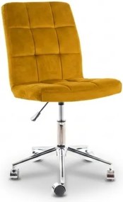 Scaun de birou galben Q-020 VELVET