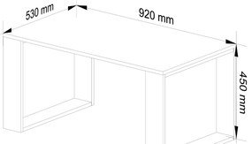 Măsuță de cafea Necesito (stejar artisan + negru). 1117138