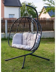 Happy Green Fotoliu suspendat din rattan Villa Big, 120 x 110 x 200 cm