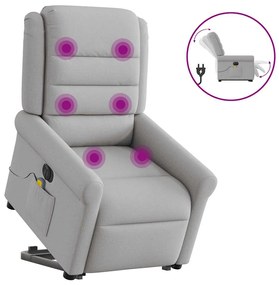 vidaXL Scaun electric pentru masaj picioare în picioare stofa gri nor
