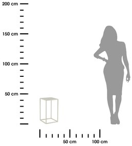 Suport de flori 40x24 cm crem