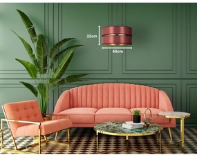 Lustră pe cablu Duolla DUO 1xE27/15W/230V d. 40 cm roșu-burgund/auriu