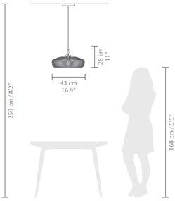 Abajur realizat manual din lemn Clava Dine Wood - dark oak ash 2344 VTC