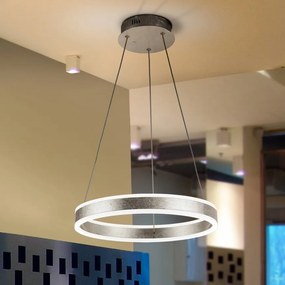 Lustra LED design modern circular Ã50cm Helia argintie