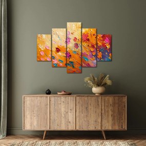 Tablou - Pictură flori colorate (150x105 cm)
