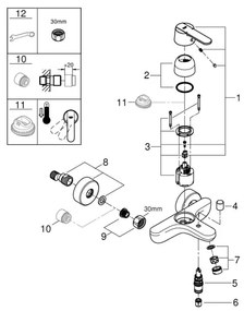 GROHE 32887000 - Baterie pentru cadă GET DN 15, crom lucios