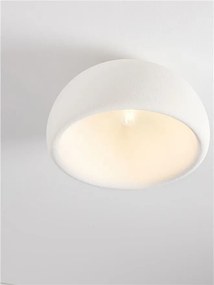 Lustra aplicata tavan cu textura granulata Davo 50cm, alb piatra