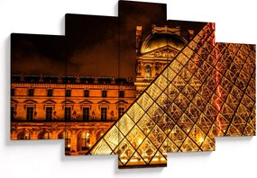 Tablou cu Louvre la Pris (150x105 cm)