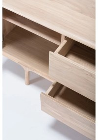 Comodă TV din lemn masiv de stejar Gazzda Fawn Natural