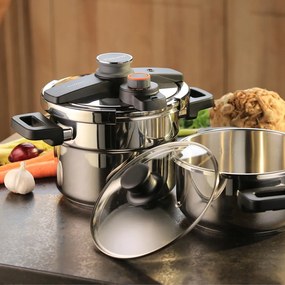 Oale sub presiune cu capac 4 buc. din oțel inoxidabil Ultima duo – Tescoma