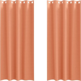 vidaXL Perdele Opaque cu Inel 2 pcs Terracota 225 x 140 cm Poliester