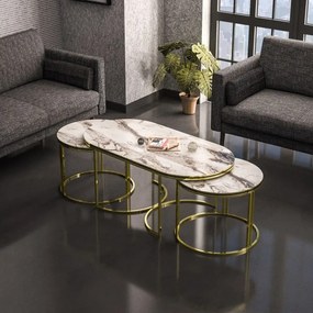 Set masuta de cafea oval Homs 3 buc,seia 440,20337