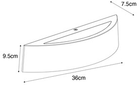 Aplică de perete exterioară modernă albă IP44 - Caz