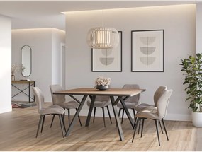 Scaune de dining bej 4 buc. Luna – Marckeric