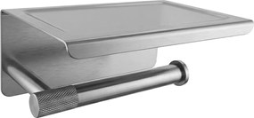 Suport pentru hârtie igienică cu poliță 6613 Modern Nickel Brush