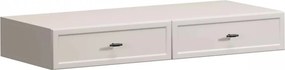 Consolă suspendată cu sertare Lorini 100 cm - cașmir / mânere negre T-bar