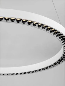 Lustra suspendata LED design circular DEOS alb NVL-9030895