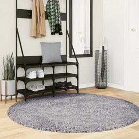 vidaXL Covor pufos &quot;PAMPLONA&quot; cu fire înalte, albastru modern Ø 160 cm