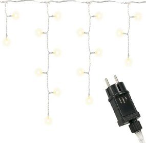 Lumină de ploaie de Crăciun 7,8 m, 400 LED, alb cald