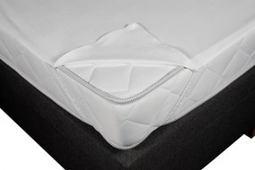 Protectie saltea impermeabila, microfibra, 140x200 cm, alb