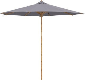 vidaXL Parasol de Grădină Gri închis Ø 270 x 260 cm Bambus