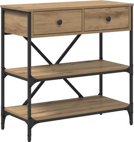 vidaXL Masă de consolă cu sertar cu raft Maro 100 x 34,5 x 75 cm lemn