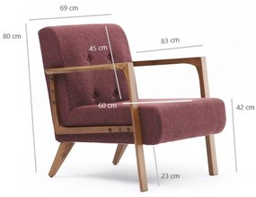 Fotoliu Kemer Claret Red