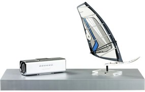 Raft de perete stilist Volato, 70 cm, argintiu