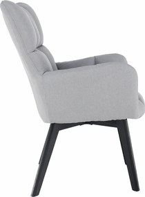 Fotoliu de design, gri/negru, FONDAR