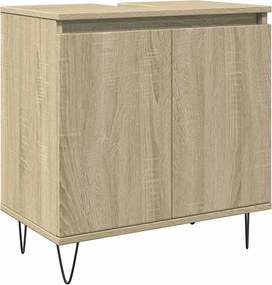 vidaXL Dulap de baie, stejar sonoma, 58x33x60 cm, lemn prelucrat