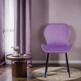 Scaun dining din catifea BUC 248U mov