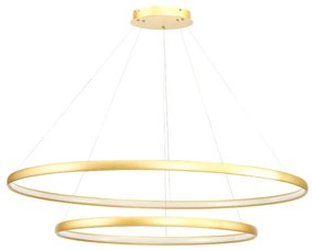 Lustra LED design modern circular CARLO auriu