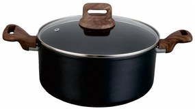 Oala cu capac Oliver Voltz Paris OV54418F24D, 6.5 L, 24x15 cm, Acoperire antiaderenta, Senzor de caldură, Inductie, Negru