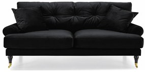 Canapea Seattle E135Numărul de locuri: 3, Negru, 195x100x87cm, 60 kg, Tapiterie, Picioare: Role, Lemn