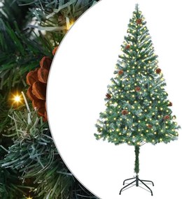 vidaXL Brad de Crăciun artificial cu 300 LED Verde 180 cm PVC și Oțel