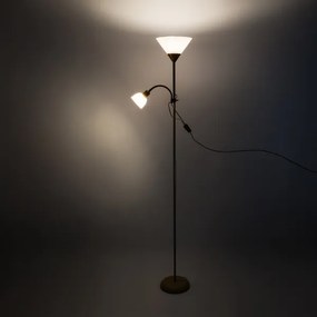 Brilagi - Lampă de podea ARIANA 1xE27/100W/230V + 1xE14/25W crom mat