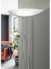 EGLO 85971 - Lampă de podea dimabilă BAYA 1xR7s/230W+1xG9/33W crom mat