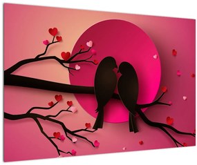 Tablou - Păsări îndrăgostite (90x60 cm)