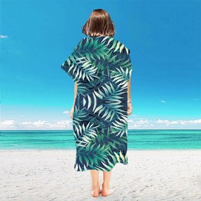 Poncho prosop de plaja BORNEO albastru inchis 80x145 cm