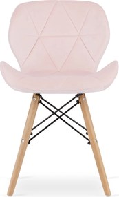 Scaun de masa Culoare roz, LAGO VELVET