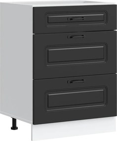 vidaXL Dulap de bucătărie „Kalmar” negru, lemn stratificat