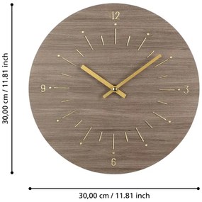 Ceas de perete Eglo 425508 TAKAHAGI 1xAA d. 30 cm maro