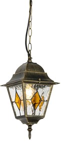 Lampă suspendată vintage pentru exterior auriu antic - Antigua