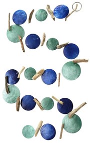 Ghirlanda decorativa Blue Pearl 180/10 cm