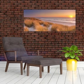 Tablou - Plajă la apus de soare (120x50 cm)